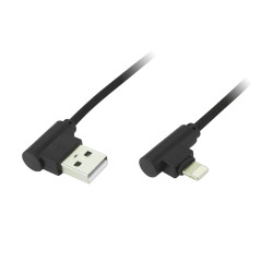 66-119- USB-anslutning till iPhone 1,0m vinklad blister