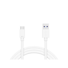 66-124- USB 3.0 till USB-C anslutning 2m vit blister