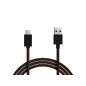 66-126- USB 3.0 till USB-C 1m flätad kabel