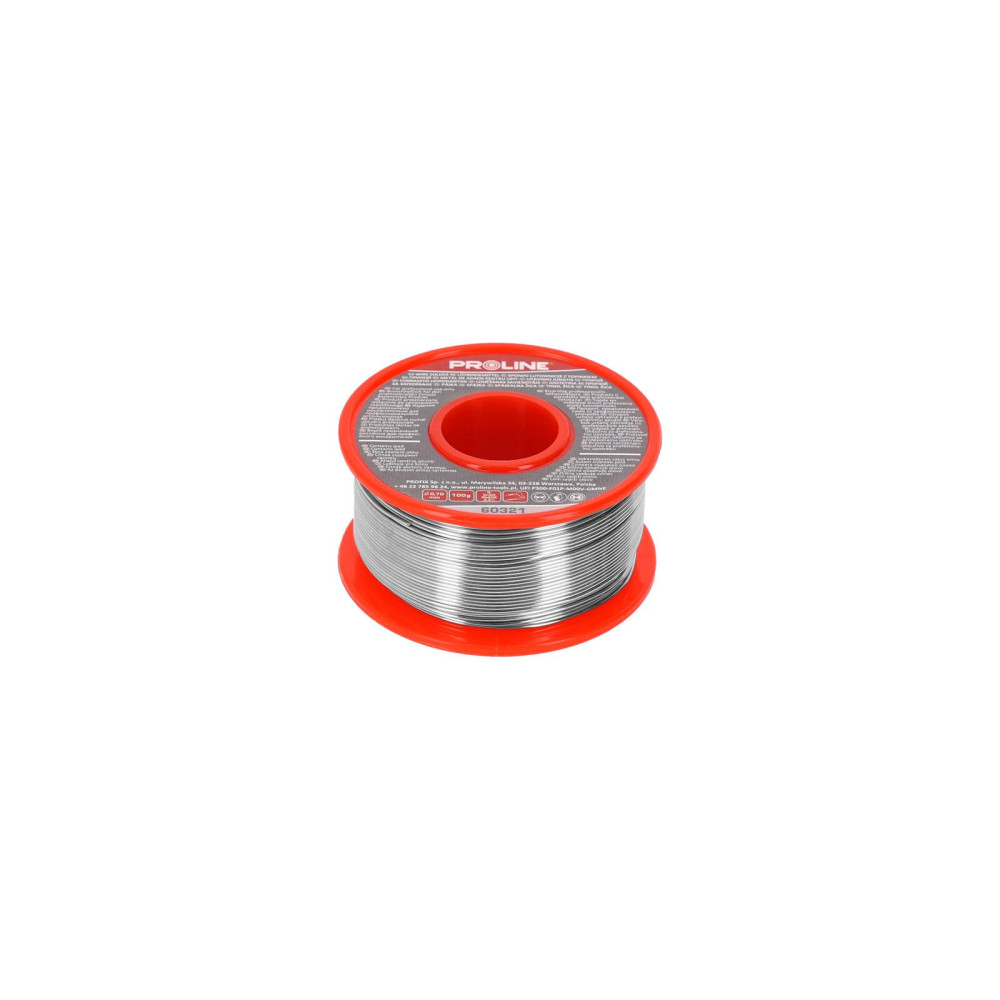 60321 Lödtenn för lödning 0,7 mm spole 100g blister 60321 Lödtenn för lödning 0,7 mm spole 100g blister