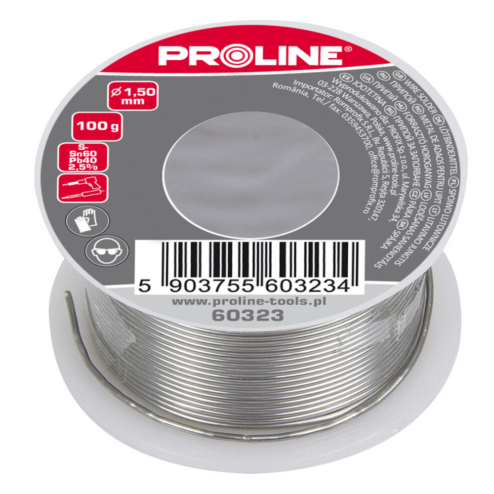60323 Lödtenn till lödning 1,5 mm spole 100 g blister 60323 Lödtenn till lödning 1,5 mm spole 100 g blister