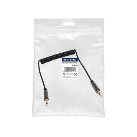 91-274- Anslutning hane 3,5 mm-hane 3,5 mm 1 m spiral