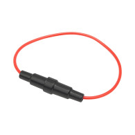 3056- Gniazdo bezpiecznik z kablem 20mm czarneczarne