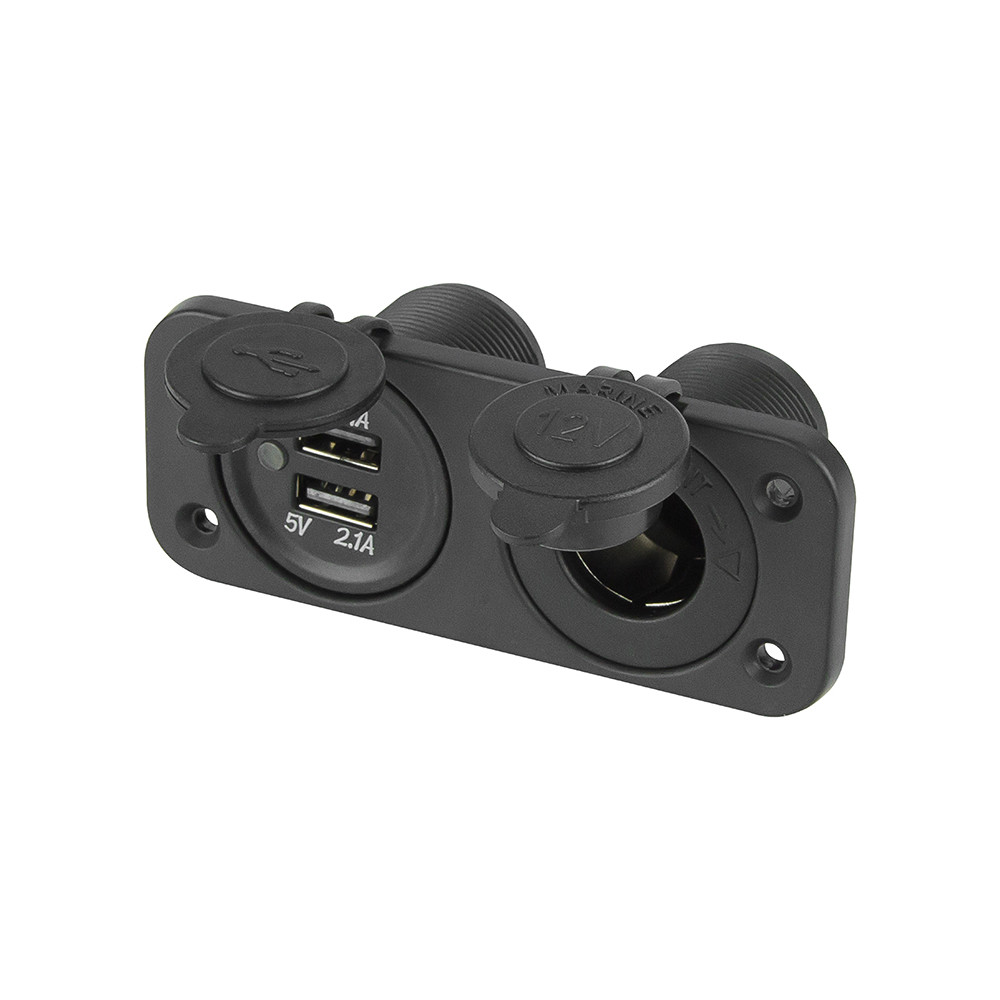 96-893- Gniazdo zapalniczki samochodowej z klapką+2x gniazdo usb 1a, 2,1a 96-893- Gniazdo zapalniczki samochodowej z klapką+2x gniazdo usb 1a, 2,1a