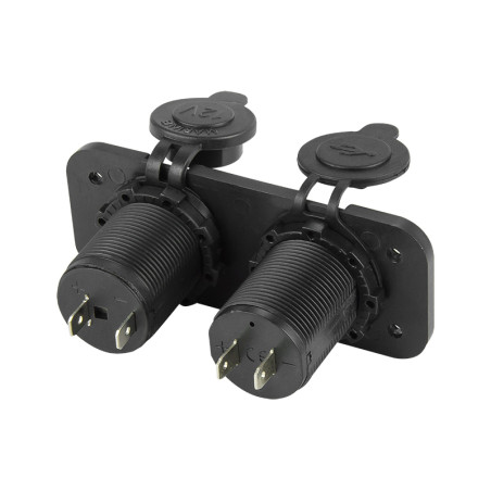 96-893- Bilstreckare med lucka + 2x USB-uttag 1A, 2,1A