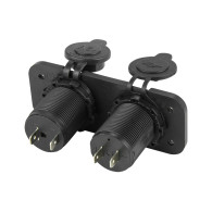 96-893- Bilstreckare med lucka + 2x USB-uttag 1A, 2,1A