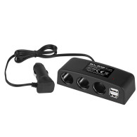 96-880- Rozgałęźnik zapalniczki samochodowej 1xwtyk/3xgniazdo+2xusb cs-43 kabel