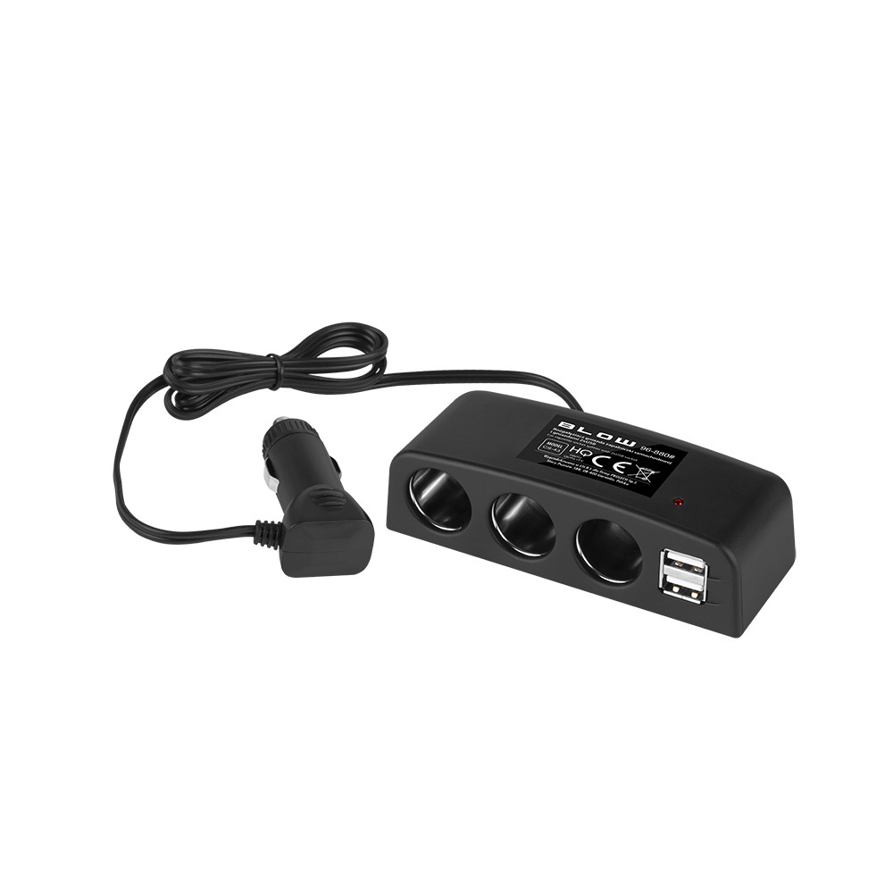 96-880 - Tändaruttagsgrenuttag 1xkontakt/3xuttag+2xusb cs-43 kabel 96-880 - Tändaruttagsgrenuttag 1xkontakt/3xuttag+2xusb cs-43 kabel