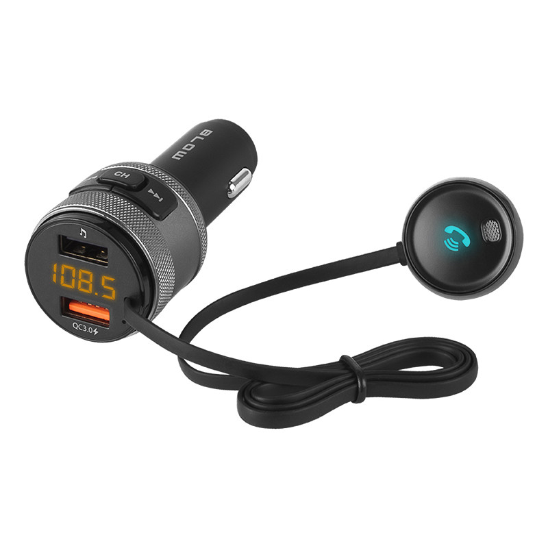 74-152- FM-sändare med Bluetooth-handsfree + snabbladdare QC3.0