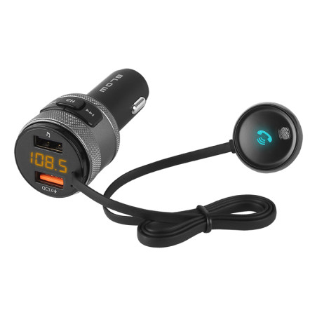 74-152- FM-sändare med Bluetooth-handsfree + snabbladdare QC3.0