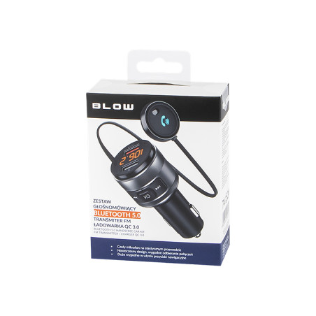 74-152- FM-sändare med Bluetooth-handsfree + snabbladdare QC3.0