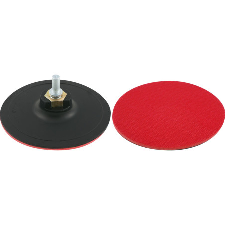 27037 Gummiskiva 125mm med M14-gänga med kardborreband och adapter för borr, Proline