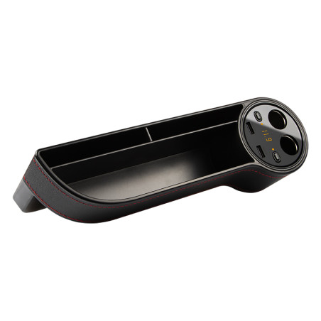 75-490 - Bilförvaringsfack med höger glipspalt + laddare, cigarettändaruttag x2