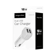 Bil laddare Kruger&Matz 2xUSB 3000 mA med Quick Charge 3.0 funktion.