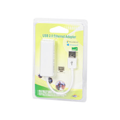 86-052 - USB-nätverkskort med RJ45 LAN-kabel K-01