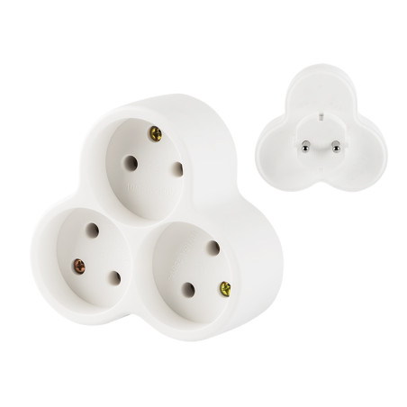 2412 - Grenuttag R-35 med 3 uttag utan jordning