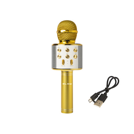 33-145- Mikrofon prm402 blow guld karaoke