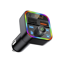 74-164- FM-sändare med Bluetooth 5.0 och QC3.0 RGB