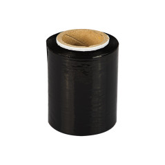 9389- Svart stretchfilm mini 100mm i diameter 0,2kg bredd-10cm. -tjocklek-23um