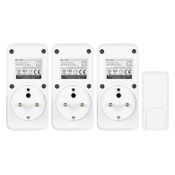 72-051- Gniazdo sieciowe x3 sterowane pilotem10a
