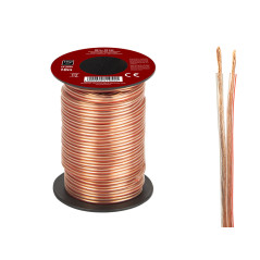 73-350- Högtalarkabel 2x0,22mm genomskinlig 10m