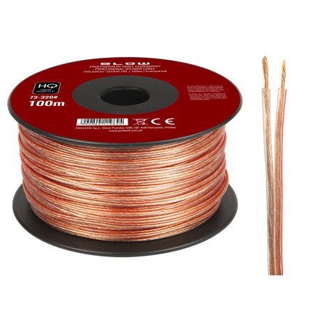 73-320- Högtalarkabel 2x0,22mm transparent