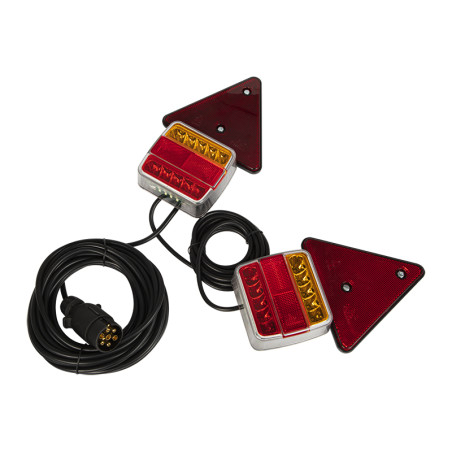 23-219- LED-lampset för bilsläpvagn med triangel.