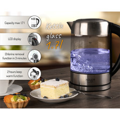 AD 1247 Glasvattenkokare 1,7 l med temperaturreglering.