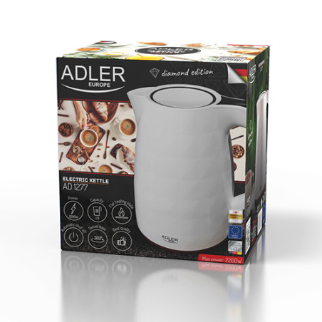 AD 1277 vit plastvattenkokare 1,7 l