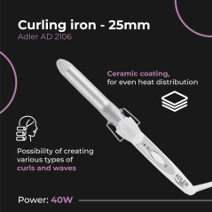 AD 2106 Curler - 25mm

(Note: 'Lokówka' means 'curler' in Polish.)