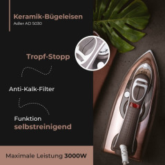 AD 5030 Keramiskt strykjärn 3000 W