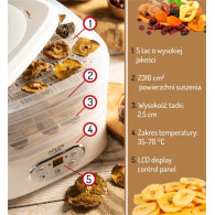 AD 6658 Svamp-, ört- och livsmedelstork - dehydrator