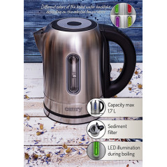 CR 1253 Metallvattenkokare 1,7 l justerbar temperatur.