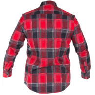 LPKF1XL Koszula flanelowa w kratę, czerwona, H:182-188, C:108-112, XL