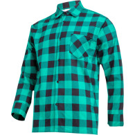 LPKF22XL Koszula flanelowa w kratę, granatowa, H:188-194, C:116-120, 2XL, LP