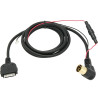 Gränssnitt, adaptrar och AUX-, DVD-, USB-, BOSE-kontakter